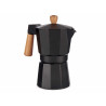 MOCA CAFFÈ ALLUMINIO 6 TAZZE NERA MANIGLIA LEGNO