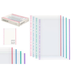 SET 25 COUVERTURES TRANSPARENTES A4 PAPIER COULEUR