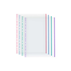 SET 25 FUNDAS TRANSPARENTES COLOR FOLIO