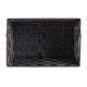 FABRIC CONIC BOX RECT WITH HANDLES MED BLACK