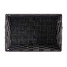 FABRIC CONIC BOX RECT WITH HANDLES MED BLACK