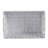 FABRIC CONIC BOX RECT WITH HANDLES MED WHITE
