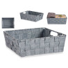 CESTA RECTANGULAR 23CM CINZA
