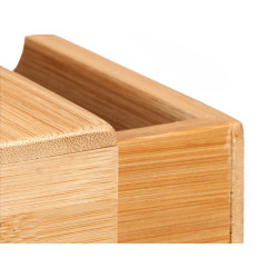 CAIXA BAMBU QUADRADA COM GAVETA