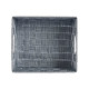 CESTA RECTANGULAR 23CM CINZA