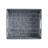 CESTA RECTANGULAR 23CM CINZA