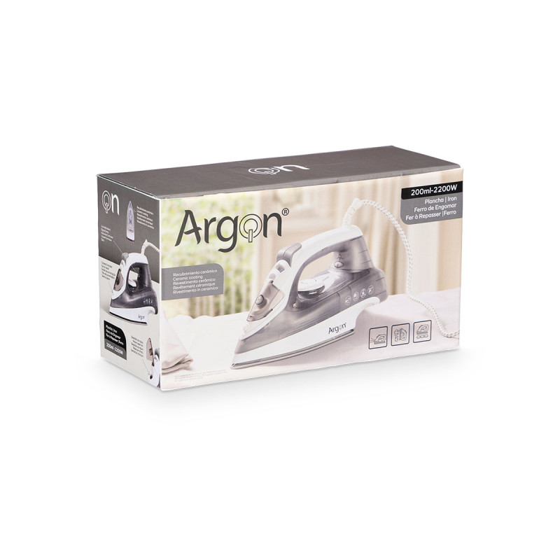 FER A REPASSER GRIS 1600W CERAMIQUE  FER A REPASSER GRIS 1600W CERAMIQUE