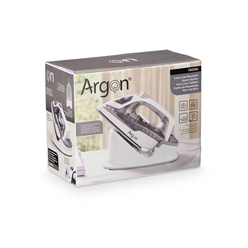 FER À REPASER SANS FIL BASE CÉRAMIQUE GRIS 1600W FER À REPASER SANS FIL BASE CÉRAMIQUE GRIS 1600W