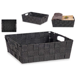 CESTA RECTANGULAR 23CM PRETA