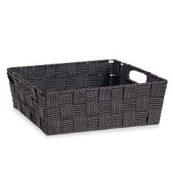 CESTA RECTANGULAR 23CM PRETA