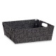 CESTA RECTANGULAR 23CM PRETA