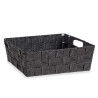 CESTA RECTANGULAR 23CM PRETA