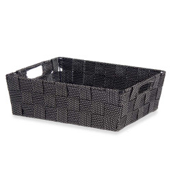 CESTA RECTANGULAR 23CM PRETA