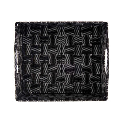 CESTA RECTANGULAR 23CM PRETA