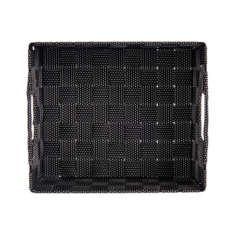 CESTA RECTANGULAR 23CM PRETA