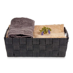 FABRIC BOX RECT 23CM BLACK