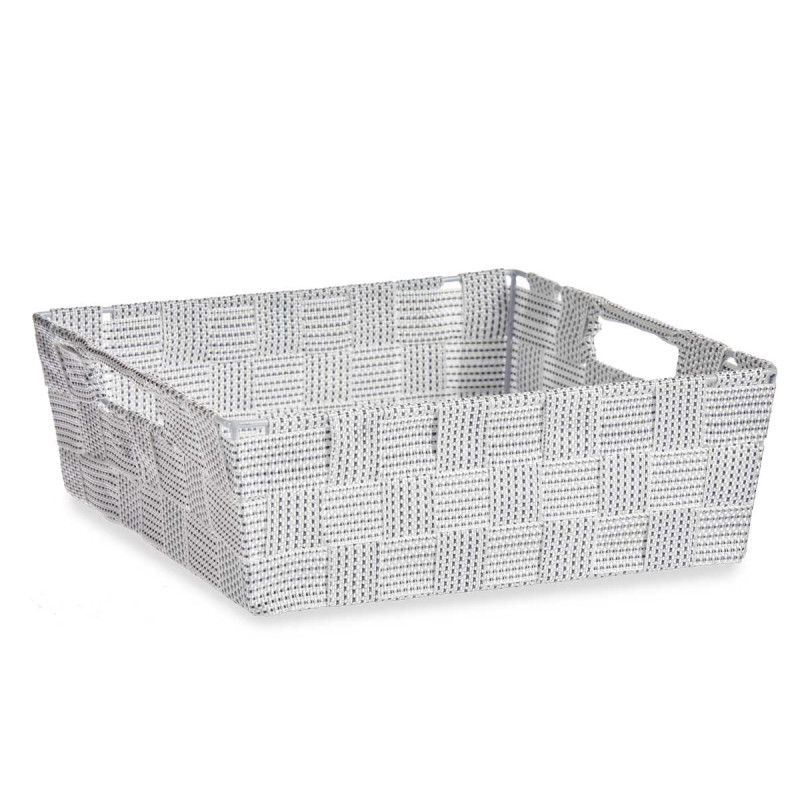 CESTA RECTANGULAR 23CM BRANCO