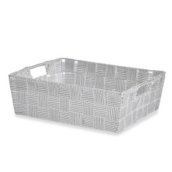 CESTA RECTANGULAR 23CM BRANCO