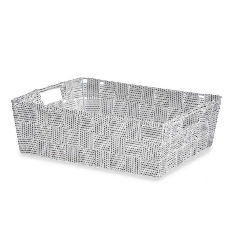 CESTA RECTANGULAR 23CM BRANCO