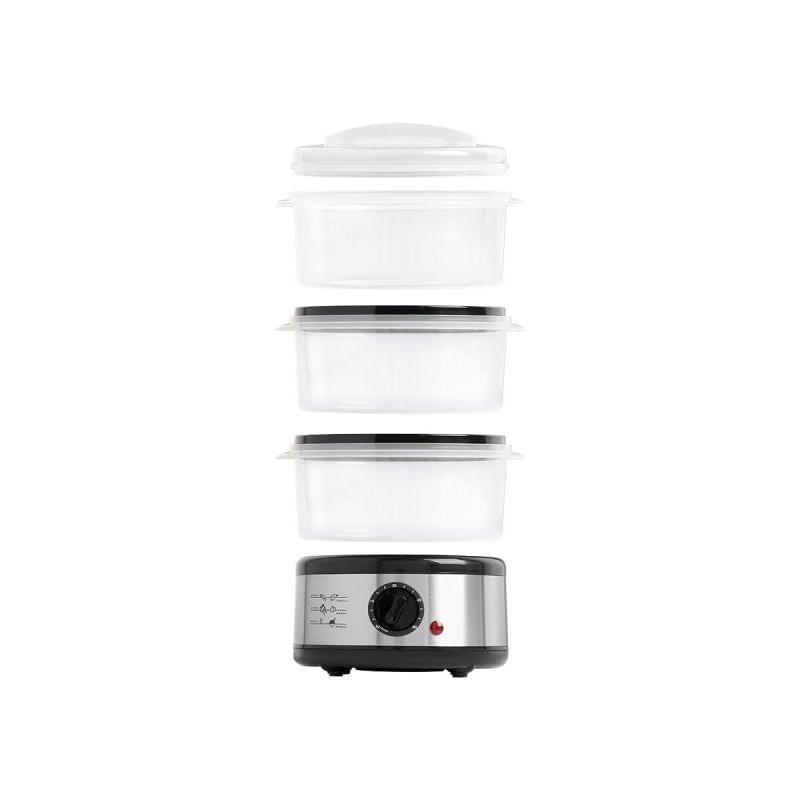 CUISEUR VAPEUR 3 NIVEAUX ACIER 500W 2,5L CUISEUR VAPEUR 3 NIVEAUX ACIER 500W 2,5L