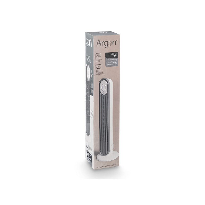 VENTILATEUR TOUR ROTATIF GRIS BLANC 45W VENTILATEUR TOUR ROTATIF GRIS BLANC 45W