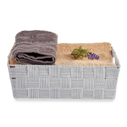 CESTA RECTANGULAR 23CM BRANCO
