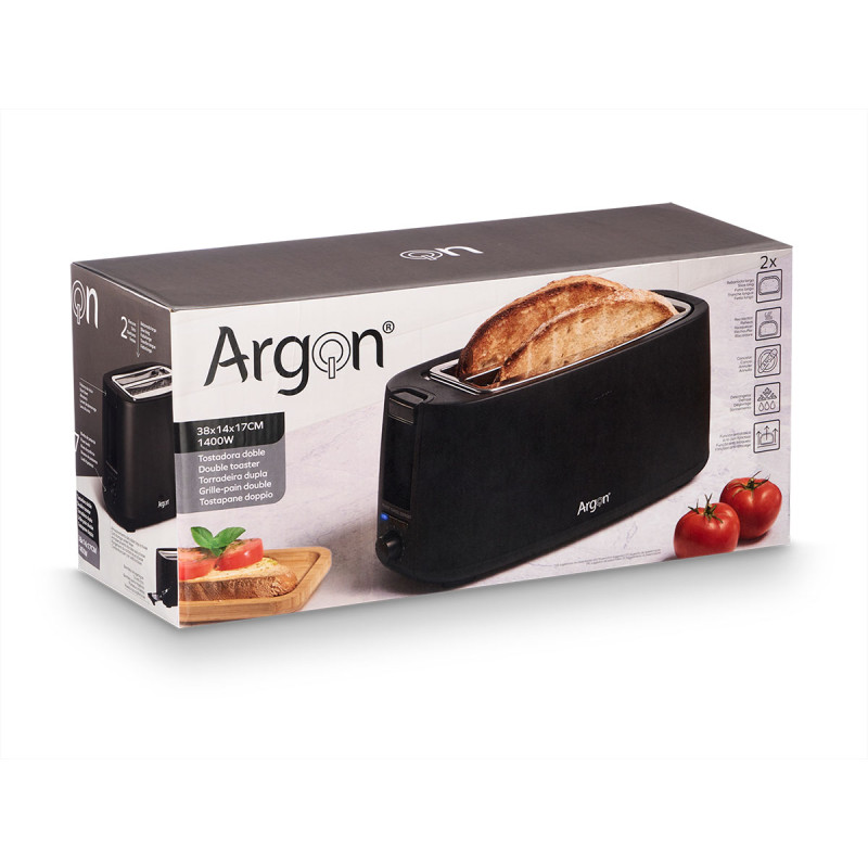 GRILLE-PAIN DOUBLE LONG NOIR 1400W GRILLE-PAIN DOUBLE LONG NOIR 1400W