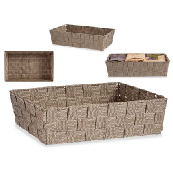 CESTA RECTANGULAR SEM ASAS 34CM NATUR