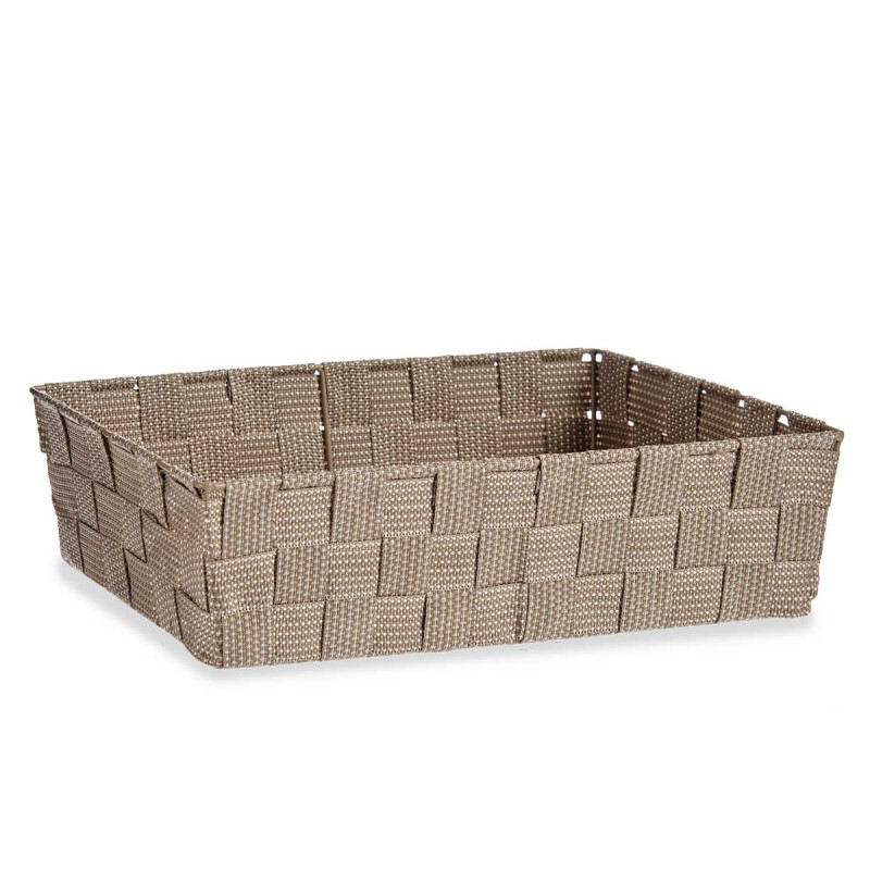 CESTA RECTANGULAR SEM ASAS 34CM NATUR