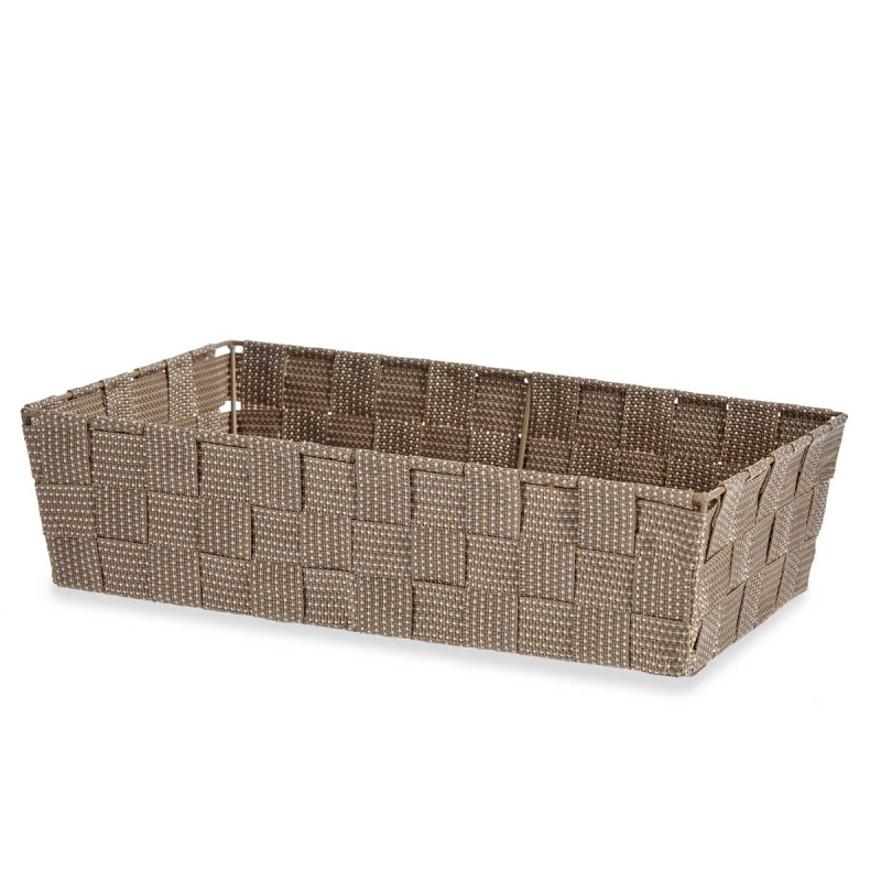 CESTA RECTANGULAR SEM ASAS 34CM NATUR