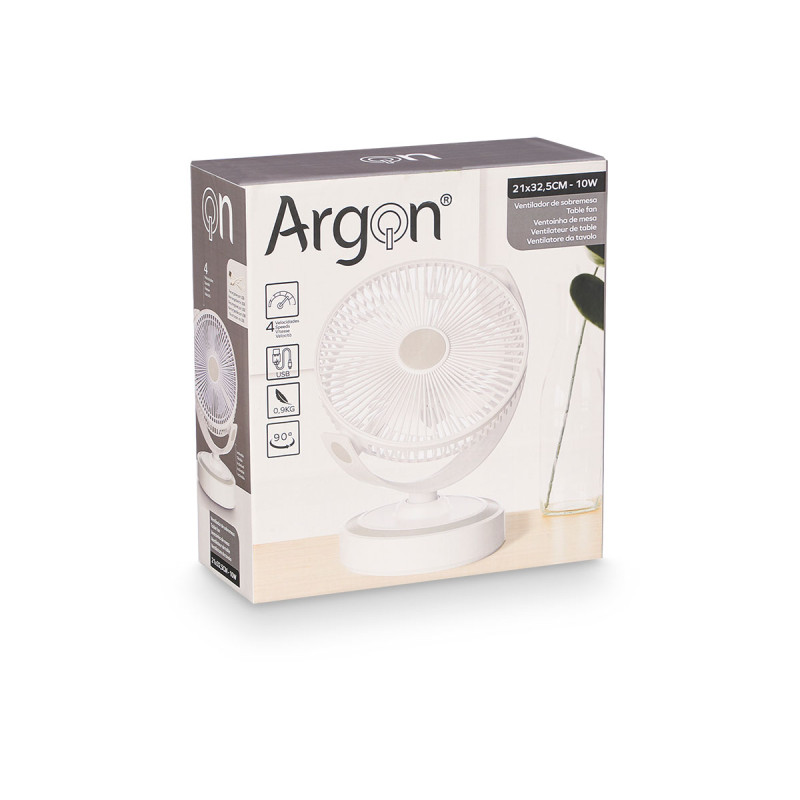 VENTILATEUR DE TABLE USB 10W BLANC VENTILATEUR DE TABLE USB 10W BLANC