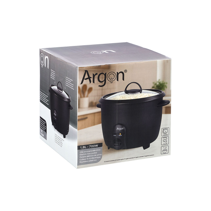 CUISEUR RIZ ELECTRIQUE NOIR MAT 1,8L 700W CUISEUR RIZ ELECTRIQUE NOIR MAT 1,8L 700W