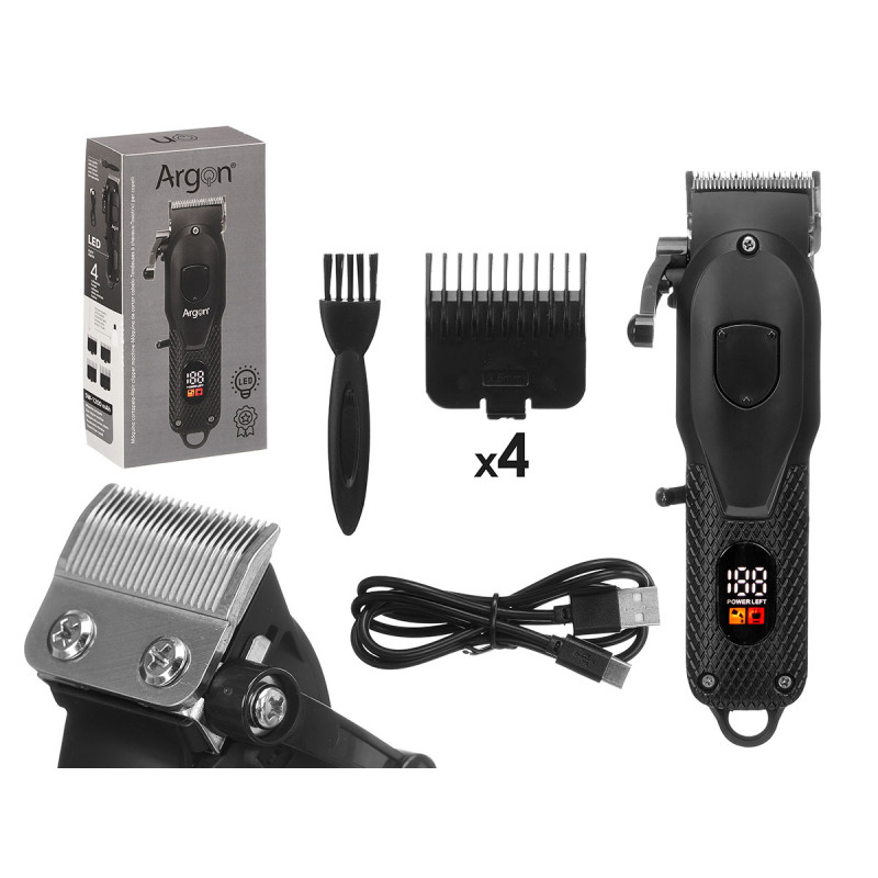 MAQUINA CORTAPELO PROF DIG 4 ACCES NEG 1200MAH USB