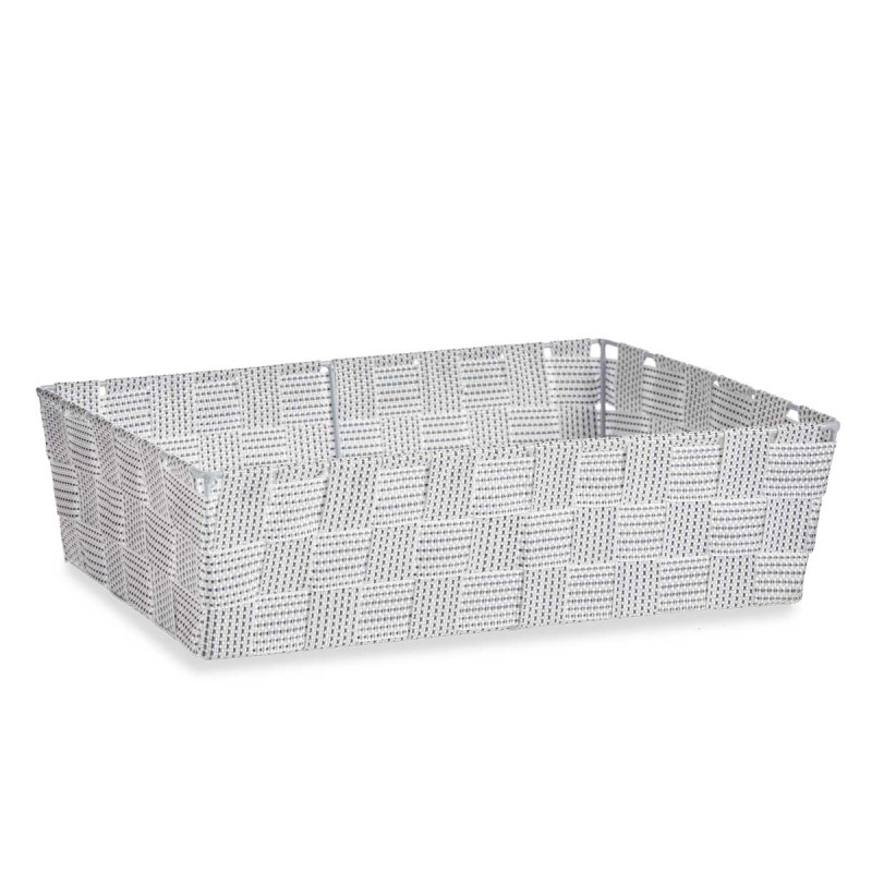 FABRIC BOX RECT WITHOUT HANDLE 34CM WHITE