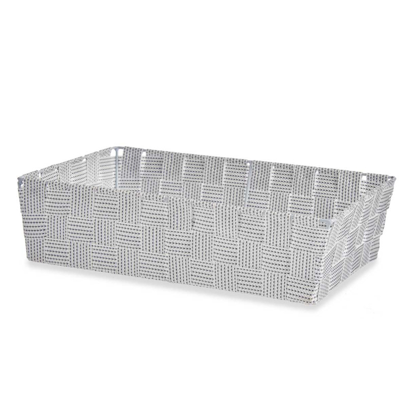 FABRIC BOX RECT WITHOUT HANDLE 34CM WHITE