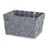 FABRIC CONIC BOX RECT SM GREY