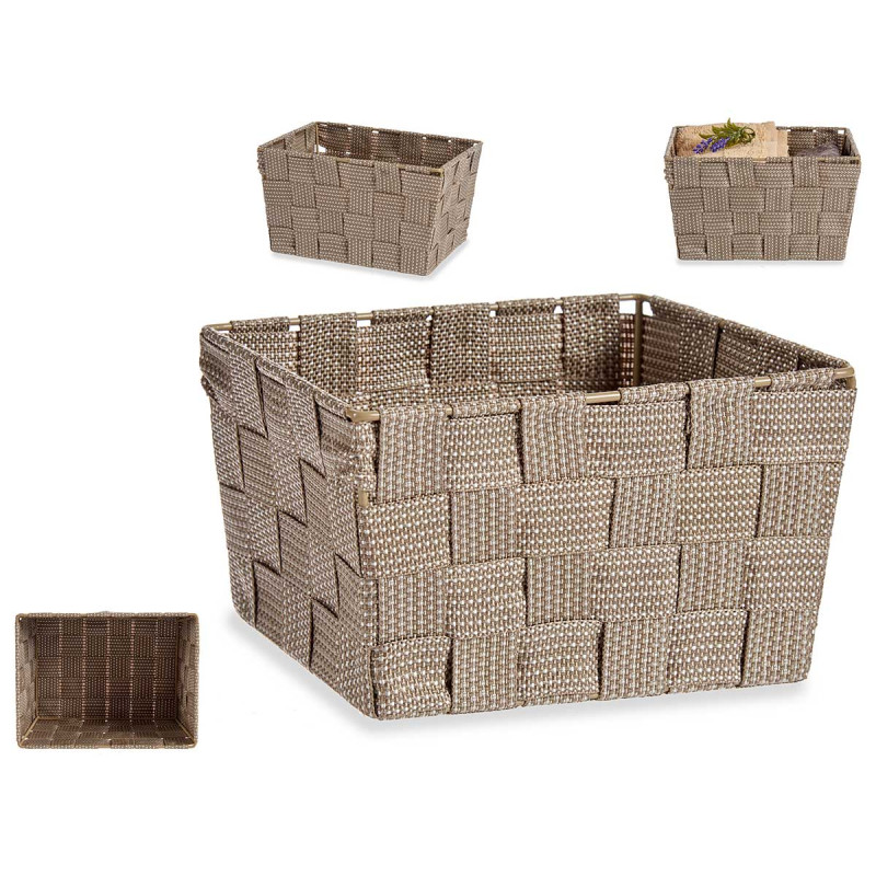 FABRIC CONIC BOX RECT SM NATUR