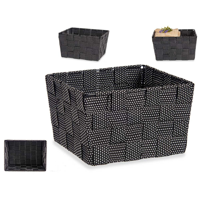 CONIC BASKET RECT SM BLACK