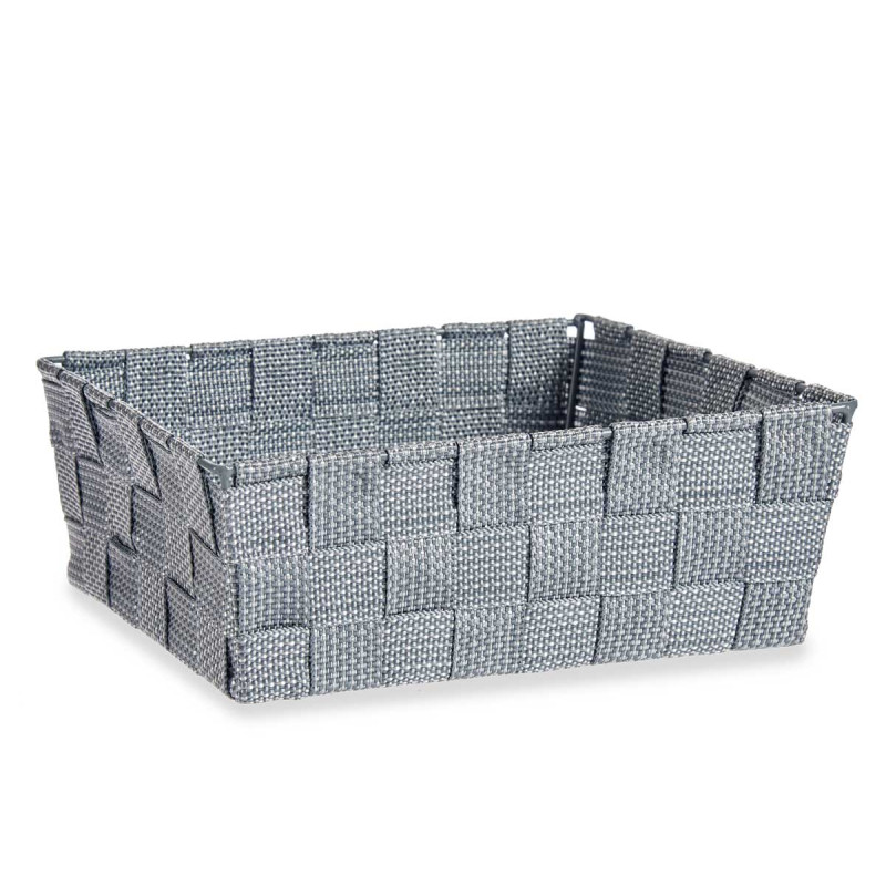 FABRIC BOX RECT WITHOUT HANDLE 24CM GREY