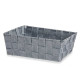 CESTA RECTANGULAR SEM ASAS 24CM CINZA