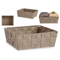 FABRIC BOX RECT WITHOUT HANDLE 24CM BEIGE