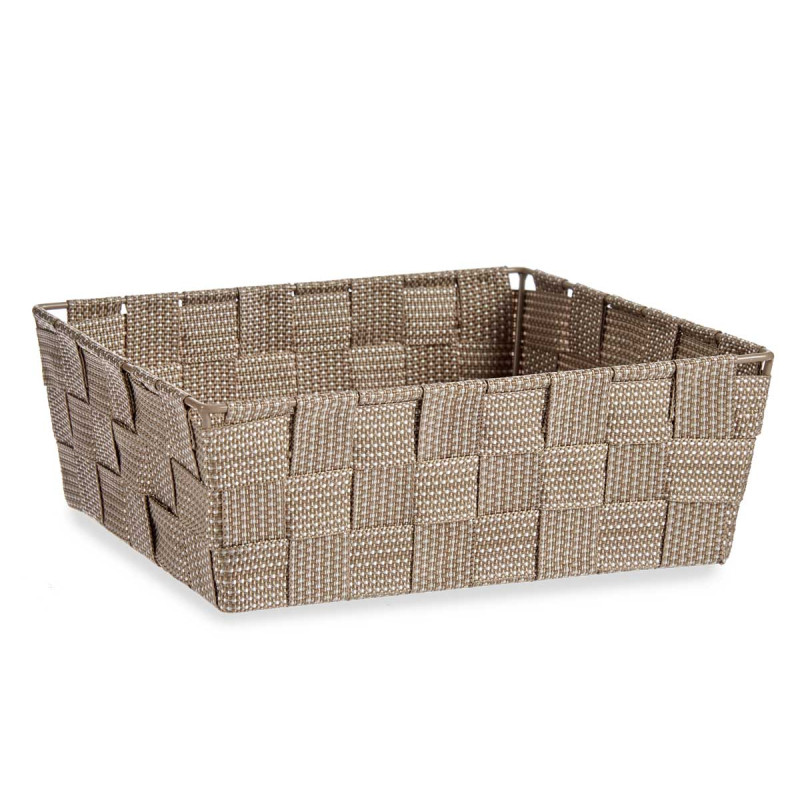 FABRIC BOX RECT WITHOUT HANDLE 24CM BEIGE