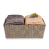 FABRIC BOX RECT WITHOUT HANDLE 24CM BEIGE