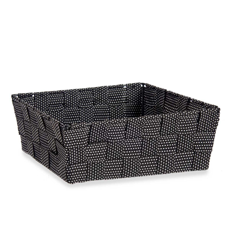CESTA RECTANGULAR SEM ASAS 24CM PRETA