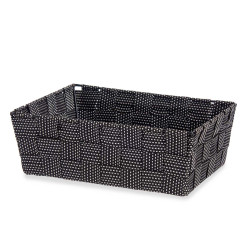 FABRIC BOX RECT WITHOUT HANDLE 24CM BLACK