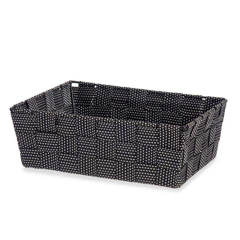 FABRIC BOX RECT WITHOUT HANDLE 24CM BLACK