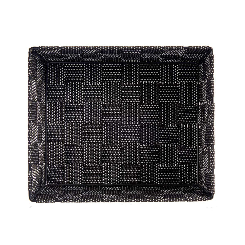 CESTA RECTANGULAR SEM ASAS 24CM PRETA