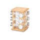 BAMBOO ROTATING 12 SPICES CONAINERS