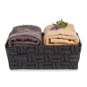 FABRIC BOX RECT WITHOUT HANDLE 24CM BLACK