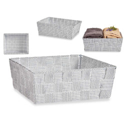 FABRIC BOX RECT WITHOUT HANDLE 24CM WHITE